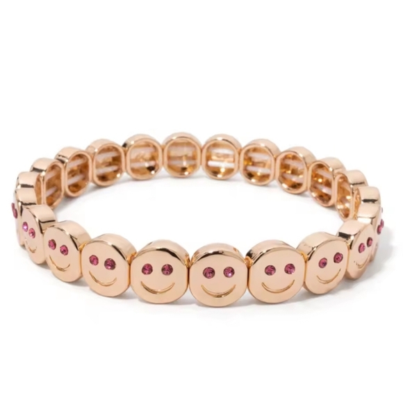 Jewelry - Nwt Gemstone Smiley Face Bracelet